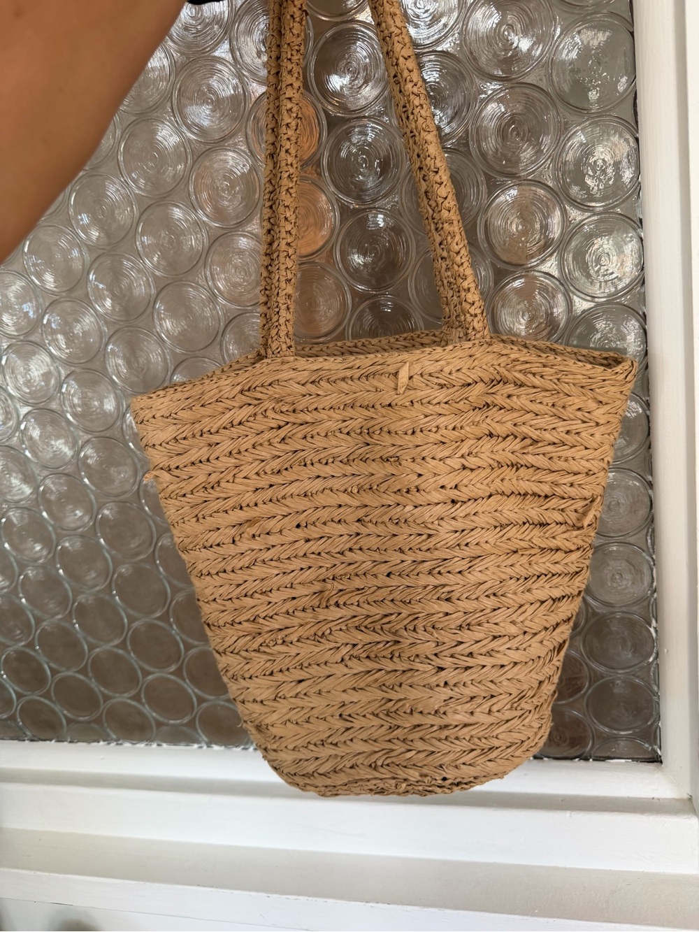 J. Crew Woven Straw Tote in Natural Tan - Picture 2 of 4
